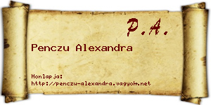 Penczu Alexandra névjegykártya